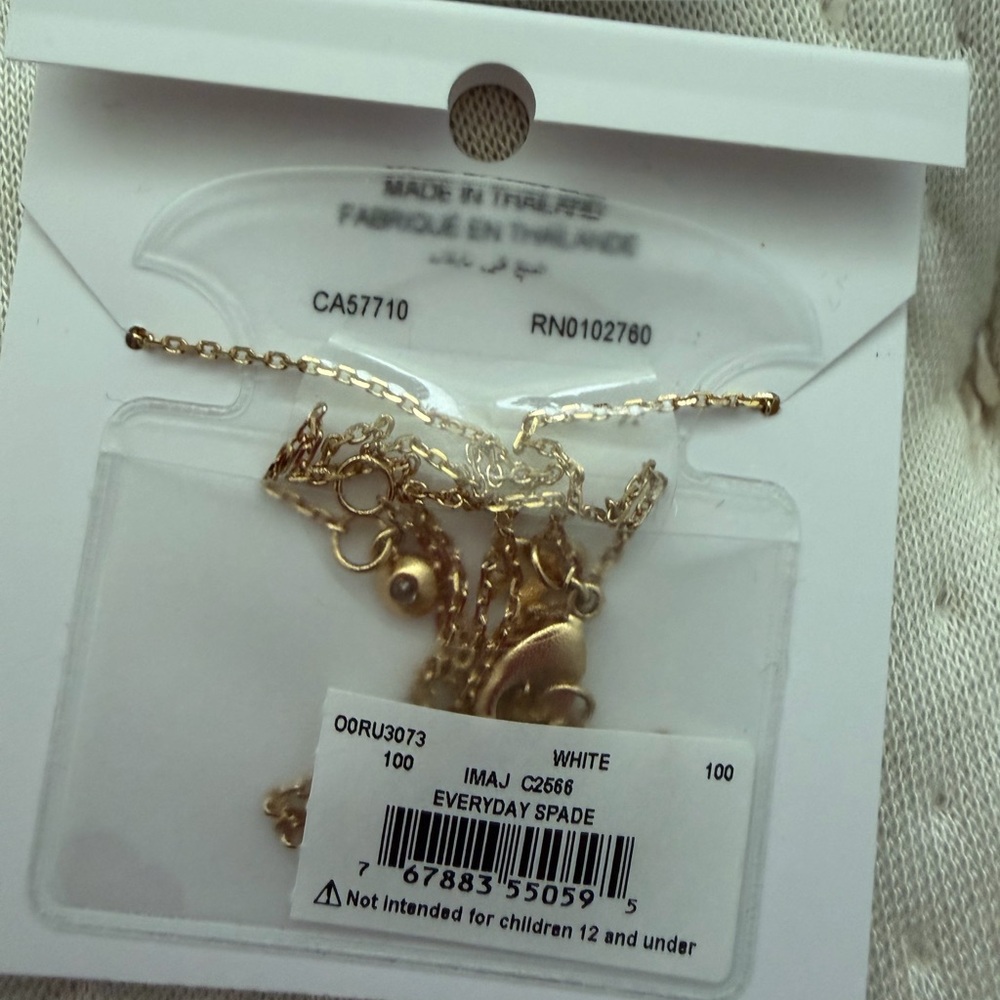 Kate Spade Gold Spade Necklace and Earrings - Picture 7 of 7